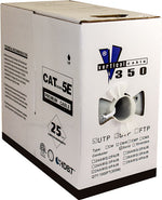 vertical cable Category-5E, 24AWG, UTP, 8C Solid Bare Copper, 350MHz, Riser Rated, PVC Jacket, White, 1000ft. Pull Box (1000 ft/300 m Box)