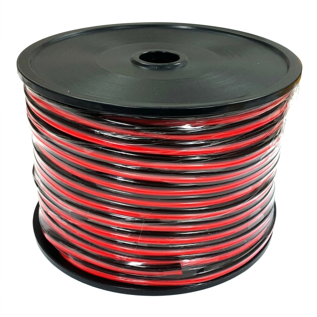 16 Gauge Speaker Wire 500FT Roll – Black & Red PVC Jacket
