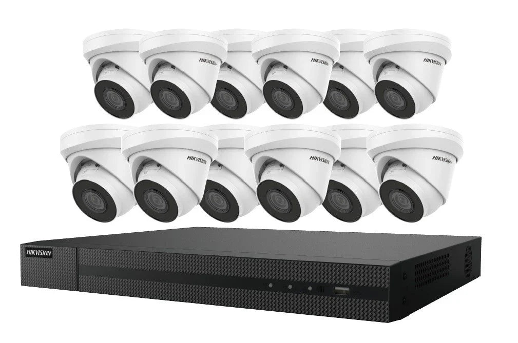 EKI-K164T412C 16-Channel 8MP NVR with 4TB HDD & 12 ColorVu 4MP Night Vision Turret Cameras Kit ( HIKVISION )