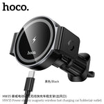 Support de voiture magnétique pour grille d'aération Hoco HW35 2-en-1 – Charge sans fil MagSafe 15W