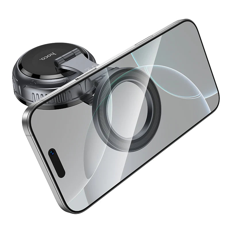 Support de téléphone de voiture magnétique avec ventouse | Support MagSafe rotatif à 360° pour pare-brise et tableau de bord