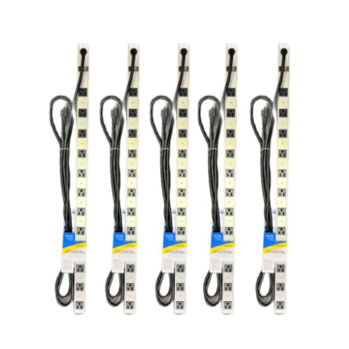 Barre d'alimentation multiprise parasurtenseur en métal à 12 prises – Cordon de 3 m, 125 V/15 A, certifiée UL et cULus, multiprise robuste pour atelier
