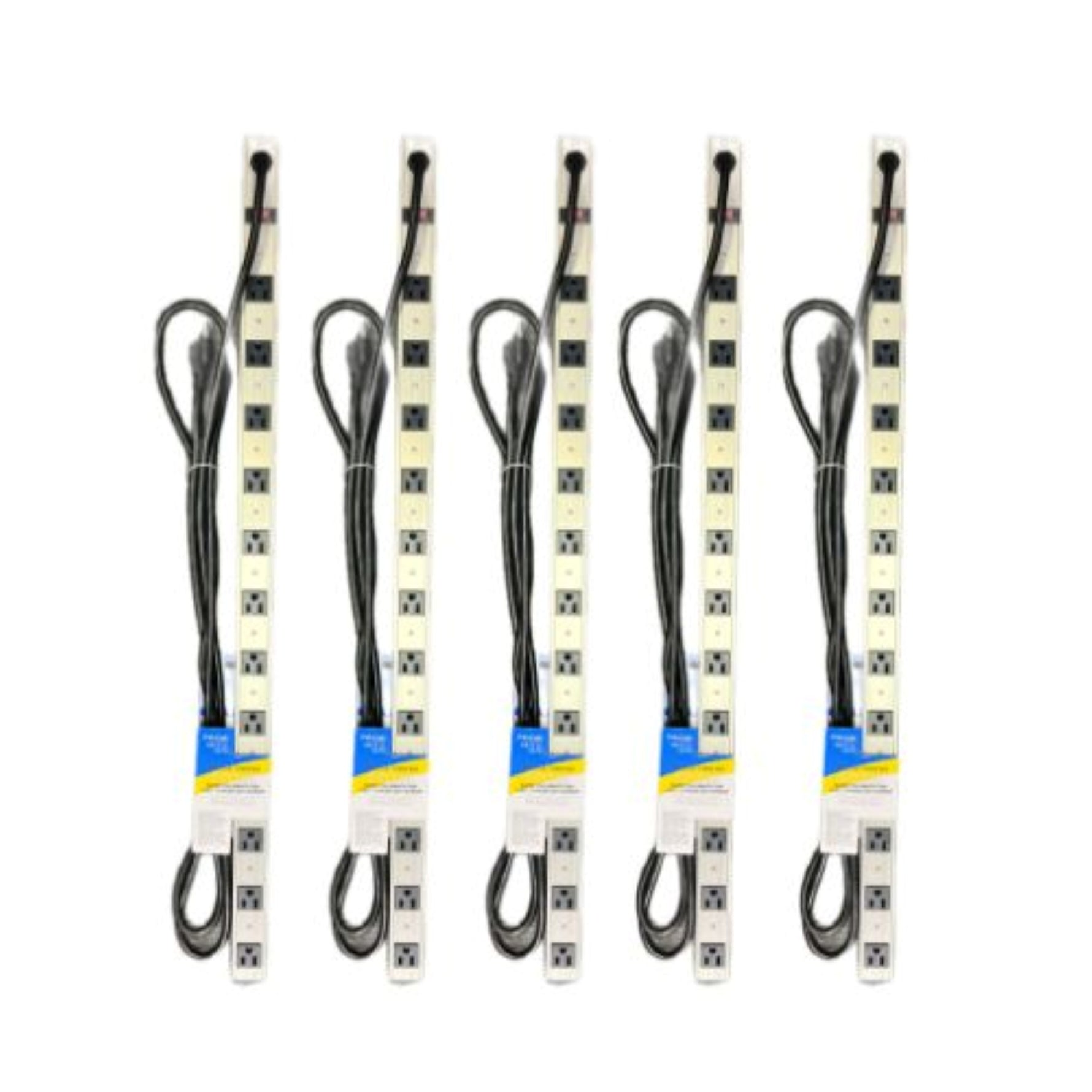 12-Outlet Metal Surge Protector Power Strip – 10 ft Cord, 125V/15A, UL & cULus Certified, Heavy-Duty Workshop Power Bar