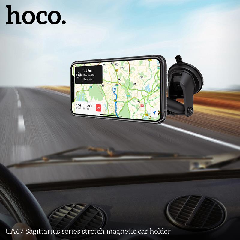 Support Téléphone Voiture Magnétique HOCO CA67 | Support Universel Tableau de Bord et Pare-Brise avec Base Super Ventouse