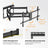 LPA84-486XL Extra Long Arm Full-Motion TV Wall Mount for most 43"-90" TVs