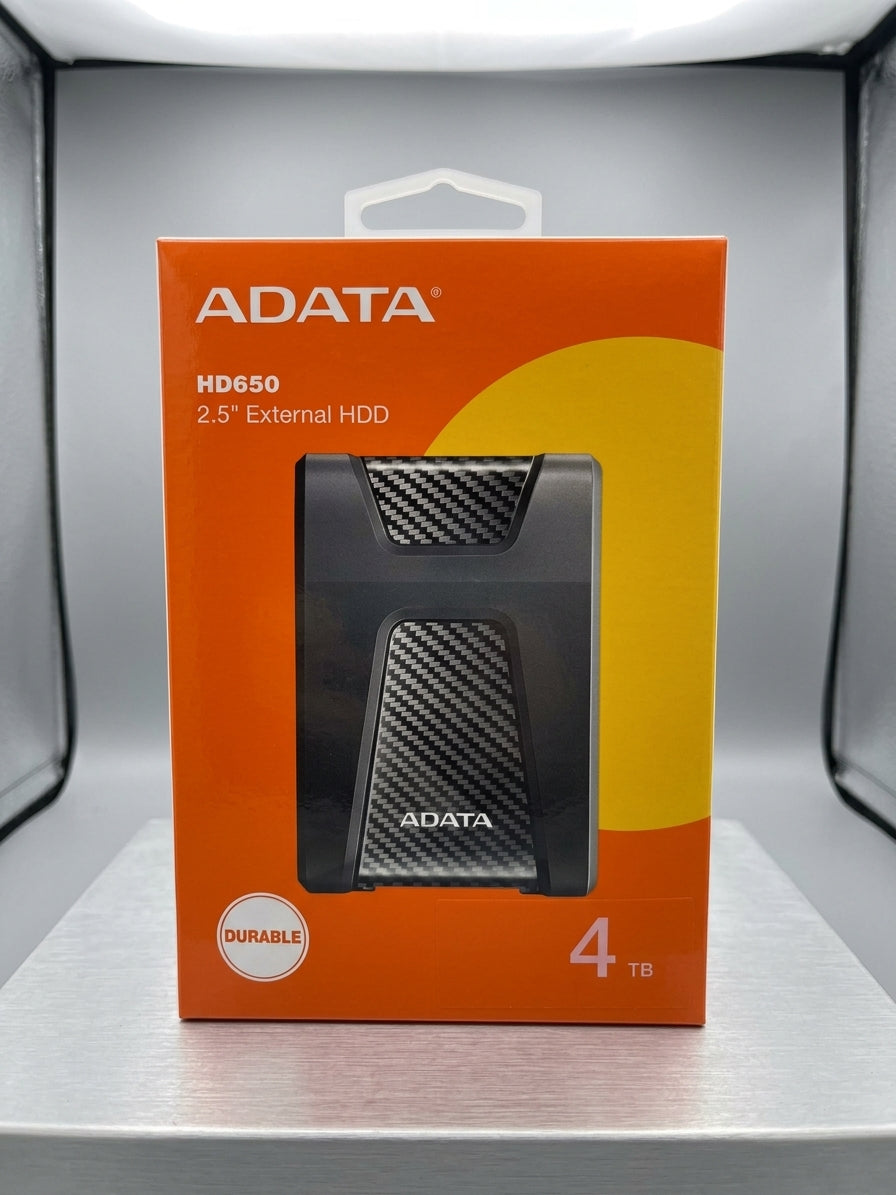 ADATA HD650 4TB Portable External Hard Drive – 2.5-Inch USB HDD