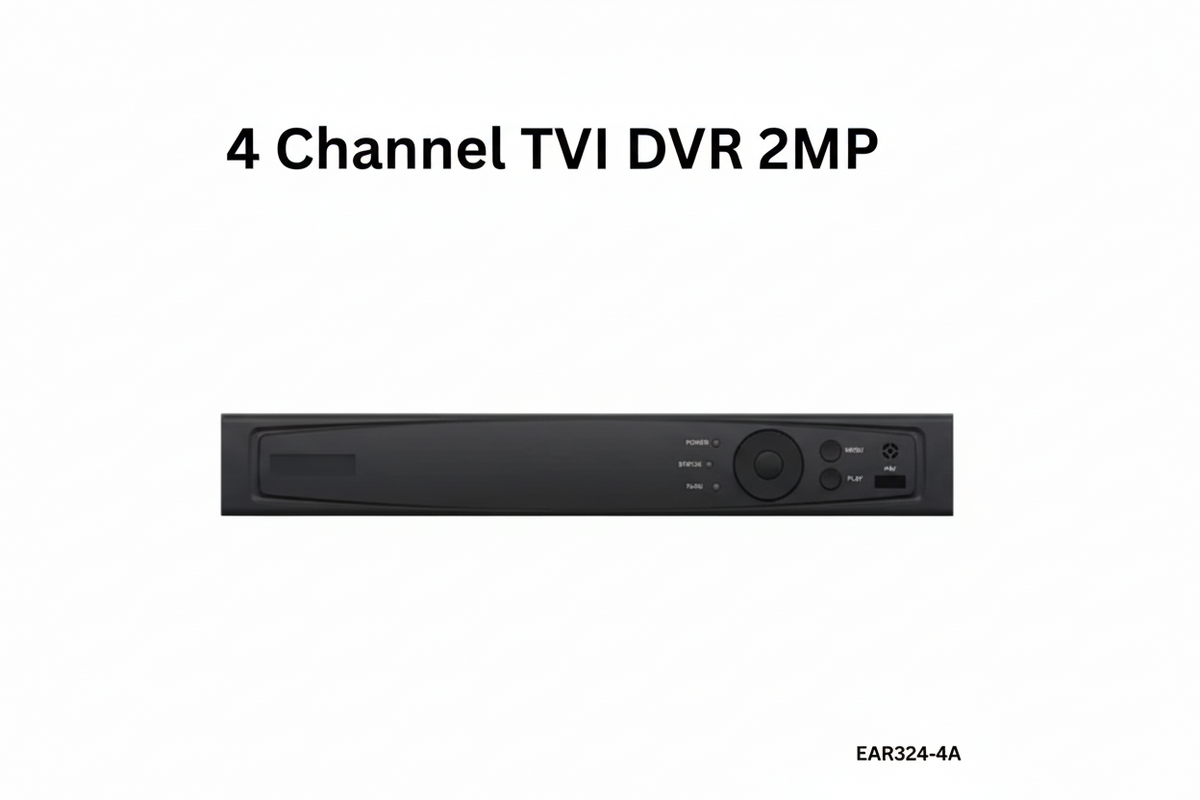 DVR TVI 4 canaux 2MP – H.265+, Enregistreur CCTV hybride, Enregistrement jusqu'à 3MP OEM HIKVISION