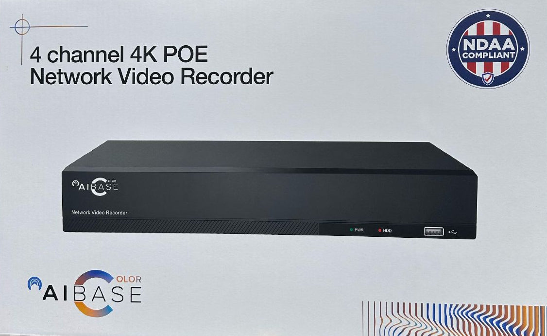 4‑Channel POE AI Network Video Recorder | 4K NVR with Built‑In POE & Microphone (NVR‑3104‑4P‑AI)