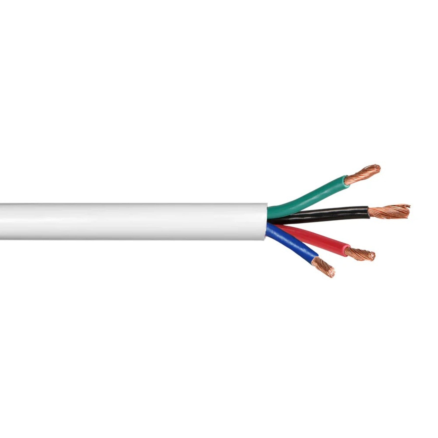 16AWG 4-Conductor In-Wall Speaker Cable, OFC, CMR Riser Rated, White, 500ft