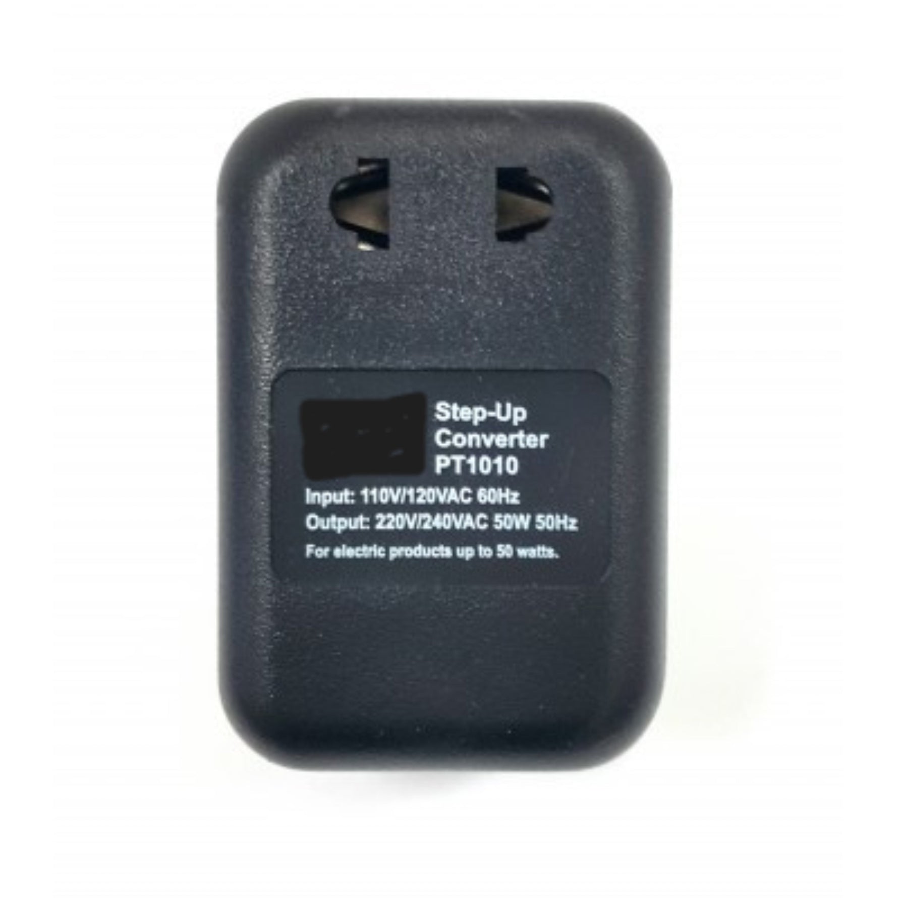 50 Watt Travel Voltage Converter (Step Up -- 110V Electricity / 220V Device)  50W (Step Up)