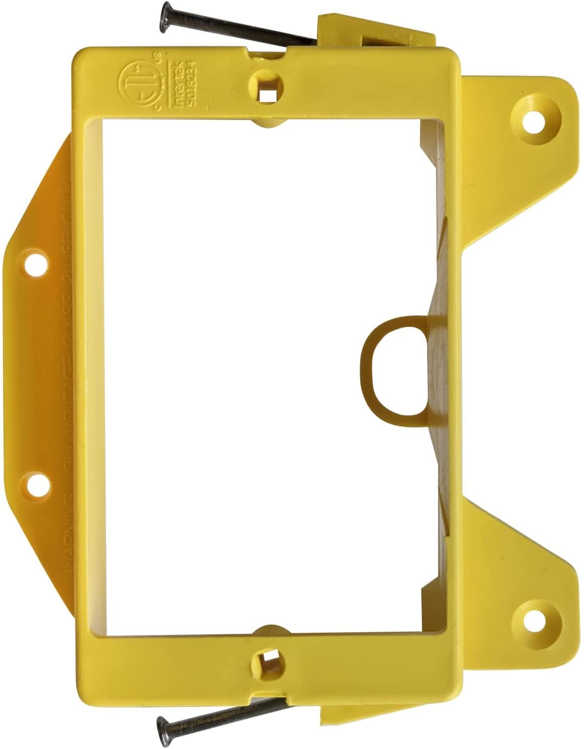 BestMounts - Low Voltage Nail-ON Mounting Bracket 1 Gang Multipurpose New Construction LVN1  – (10 Pack, Yellow)