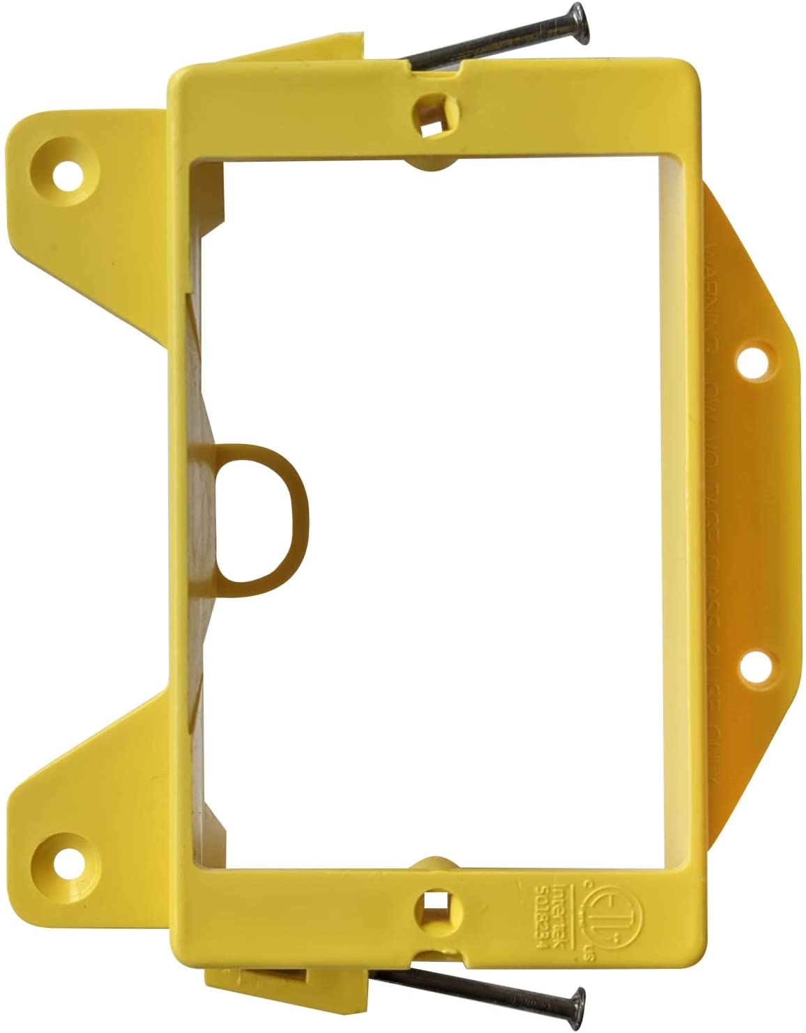 Support de montage à griffes basse tension 1 poste polyvalent nouvelle construction LVN1 – (Lot de 240, jaune)
