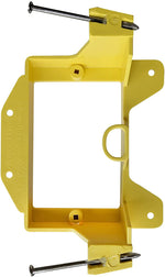 Low Voltage Nail-ON Mounting Bracket 1 Gang Multipurpose New Construction LVN1  – (240 Pack, Yellow)