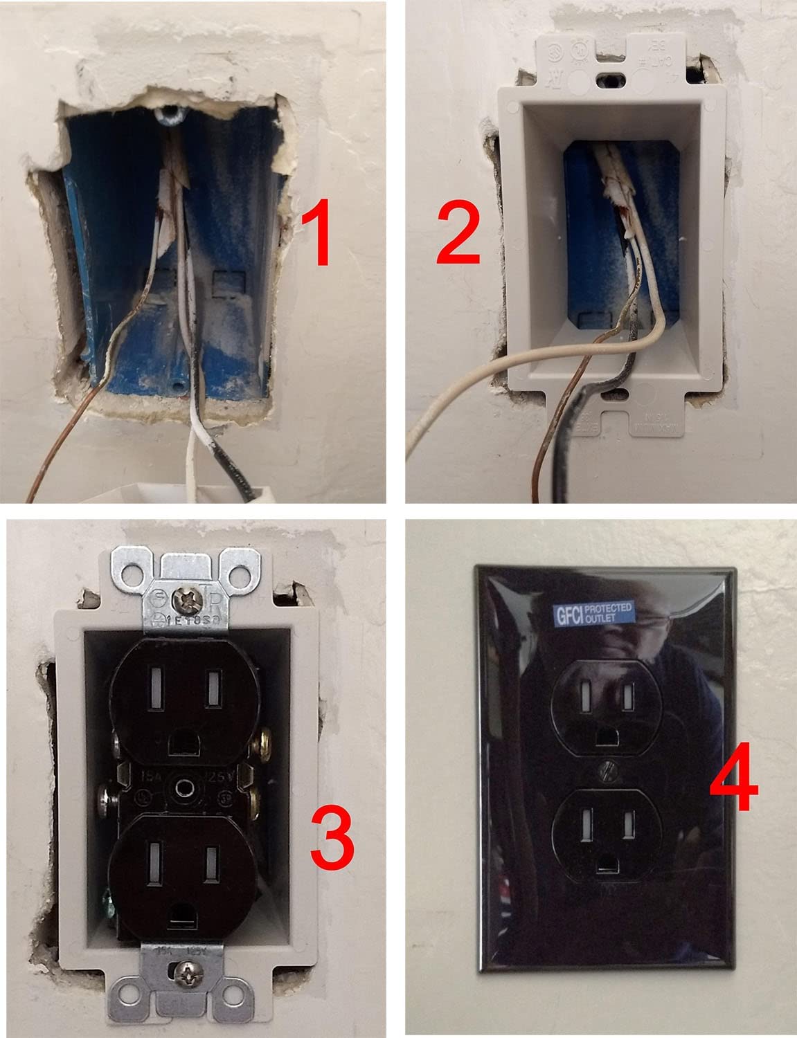 Rallonge de boîte de prise électrique Arlington BE1-5, 1 module, blanc, paquet de 5