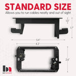 BestMounts - in Wall Cable Management Kit -Recessed Wall Plate Cable Pass Through Pair with Single Gang Low Voltage Mounting Bracket Black- TV Cord Hider for Wall Mounted TV ETL Listed(2-Pack, White)