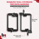 BestMounts - in Wall Cable Management Kit -Recessed Wall Plate Cable Pass Through Pair with Single Gang Low Voltage Mounting Bracket Black- TV Cord Hider for Wall Mounted TV ETL Listed(2-Pack, White)