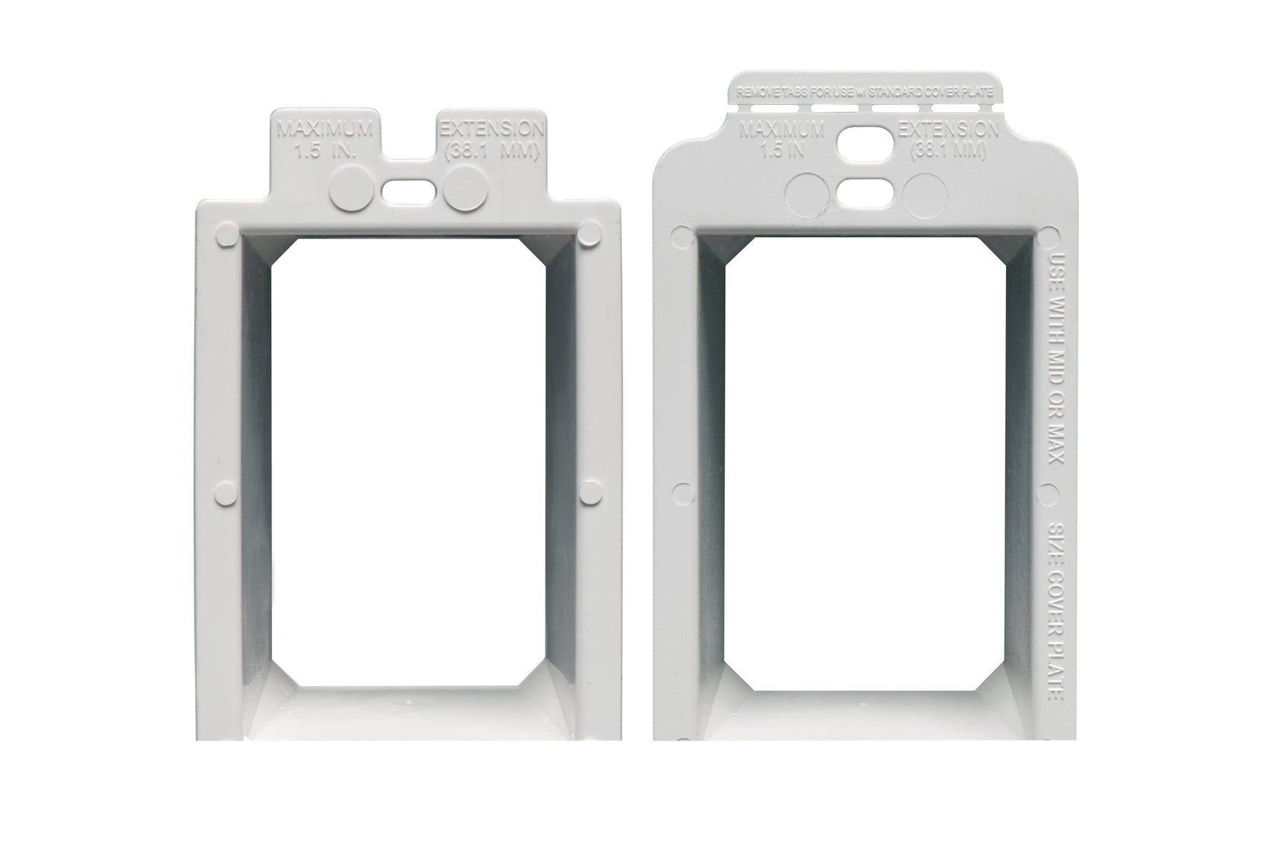 Rallonge de boîte de prise électrique Arlington BE1-5, 1 module, blanc, paquet de 5