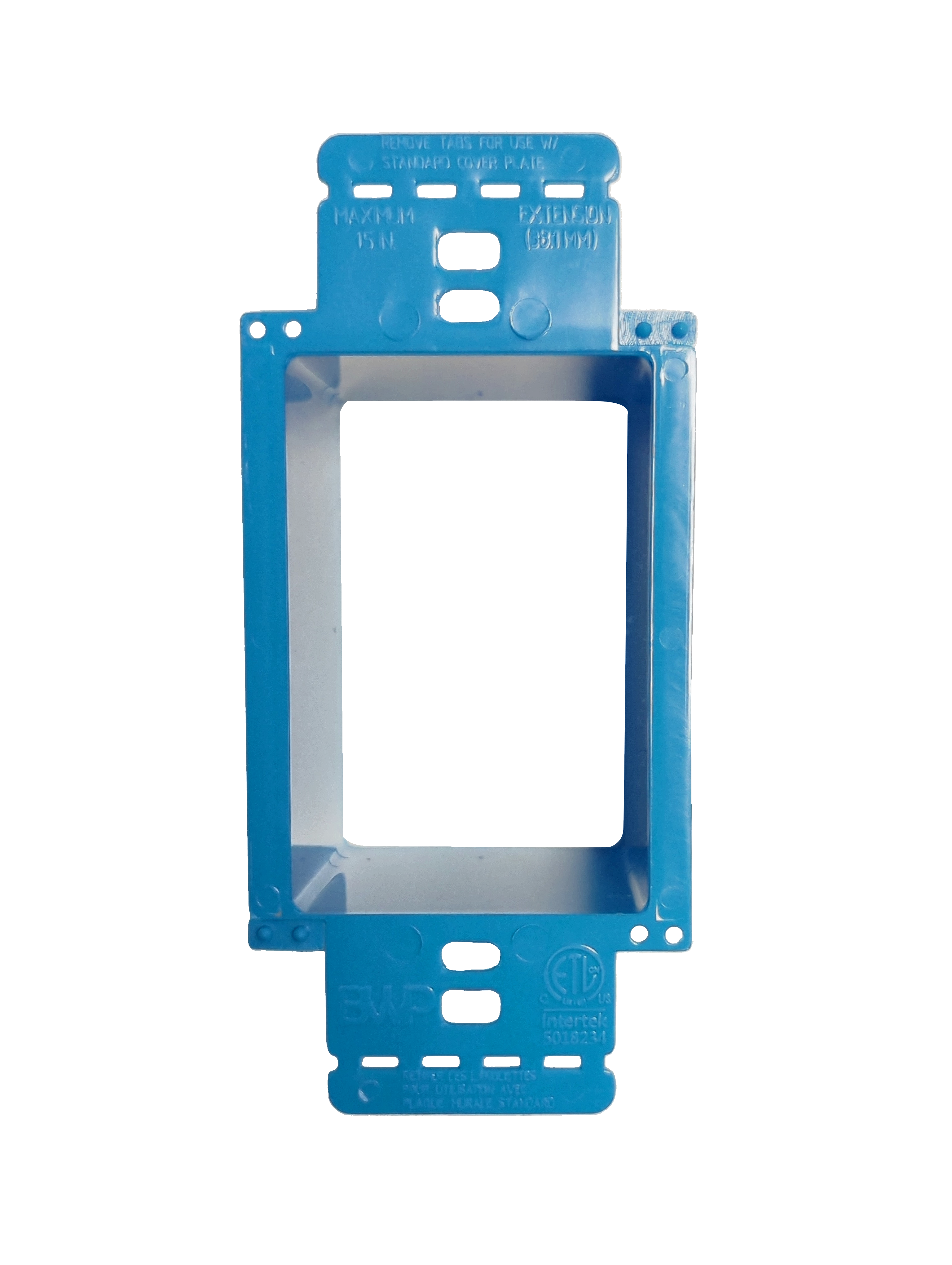 Electrical Power Outlet Box Extender - Receptacle Outlet Box Extender, Electrical Outlet Extender for Electrical Box and Electrical Outlet Switches, ETL Listed -  Single Gang  10-Pack Blue