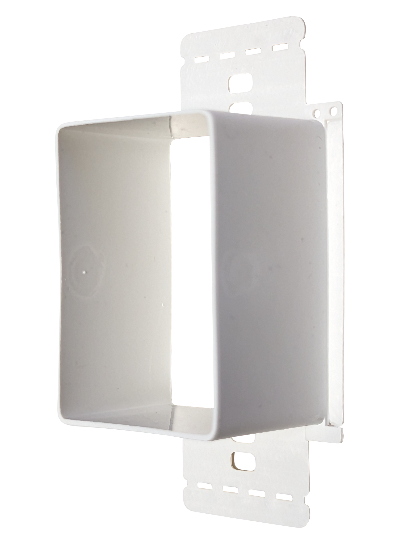 Rallonge de boîte électrique non métallique multi-gang BestMounts – Blanche, (Paquet de 2) avec vis à tête plate 6-32