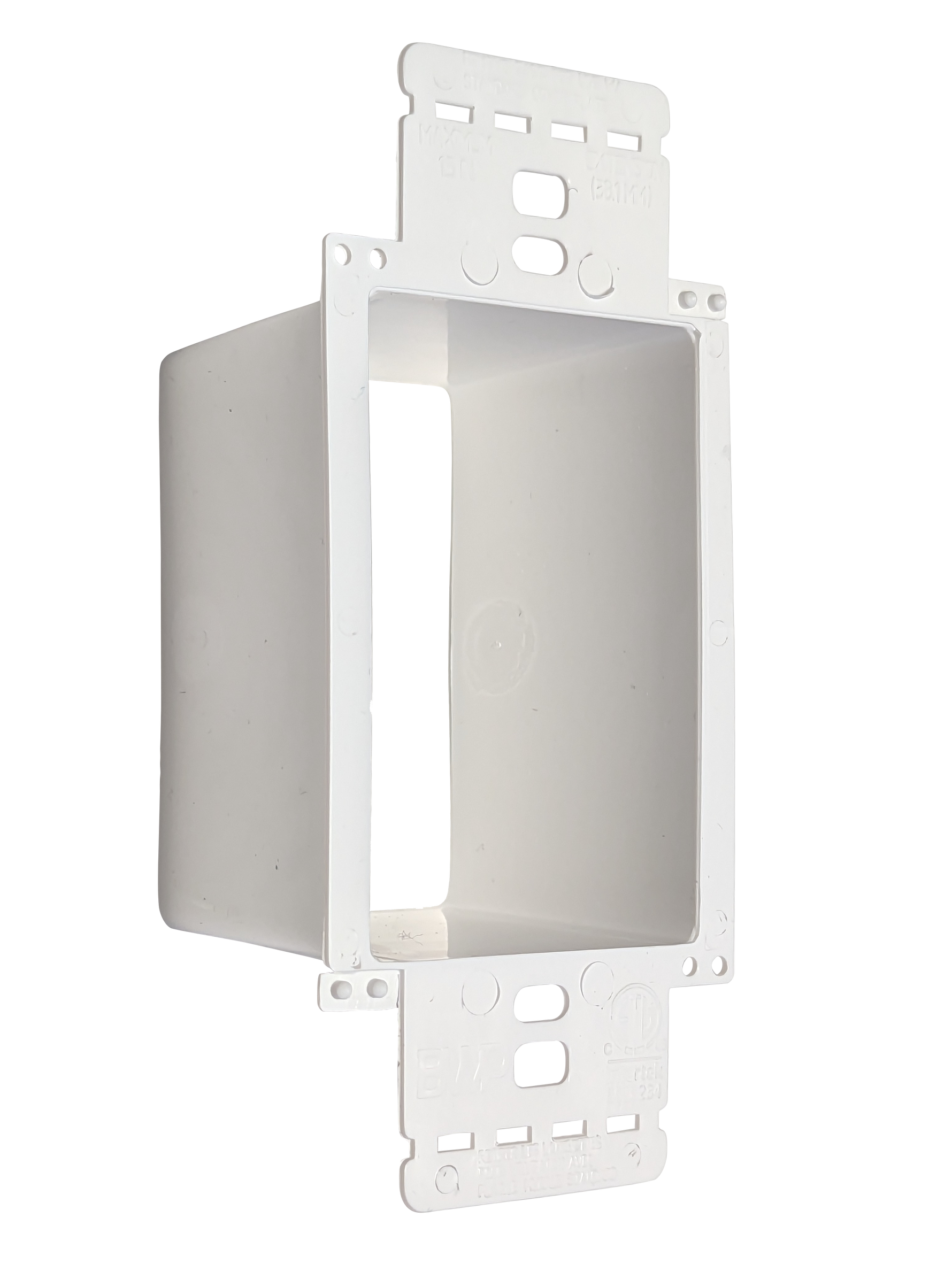 Rallonge de boîte électrique non métallique multi-gang BestMounts – Blanche, (Paquet de 2) avec vis à tête plate 6-32