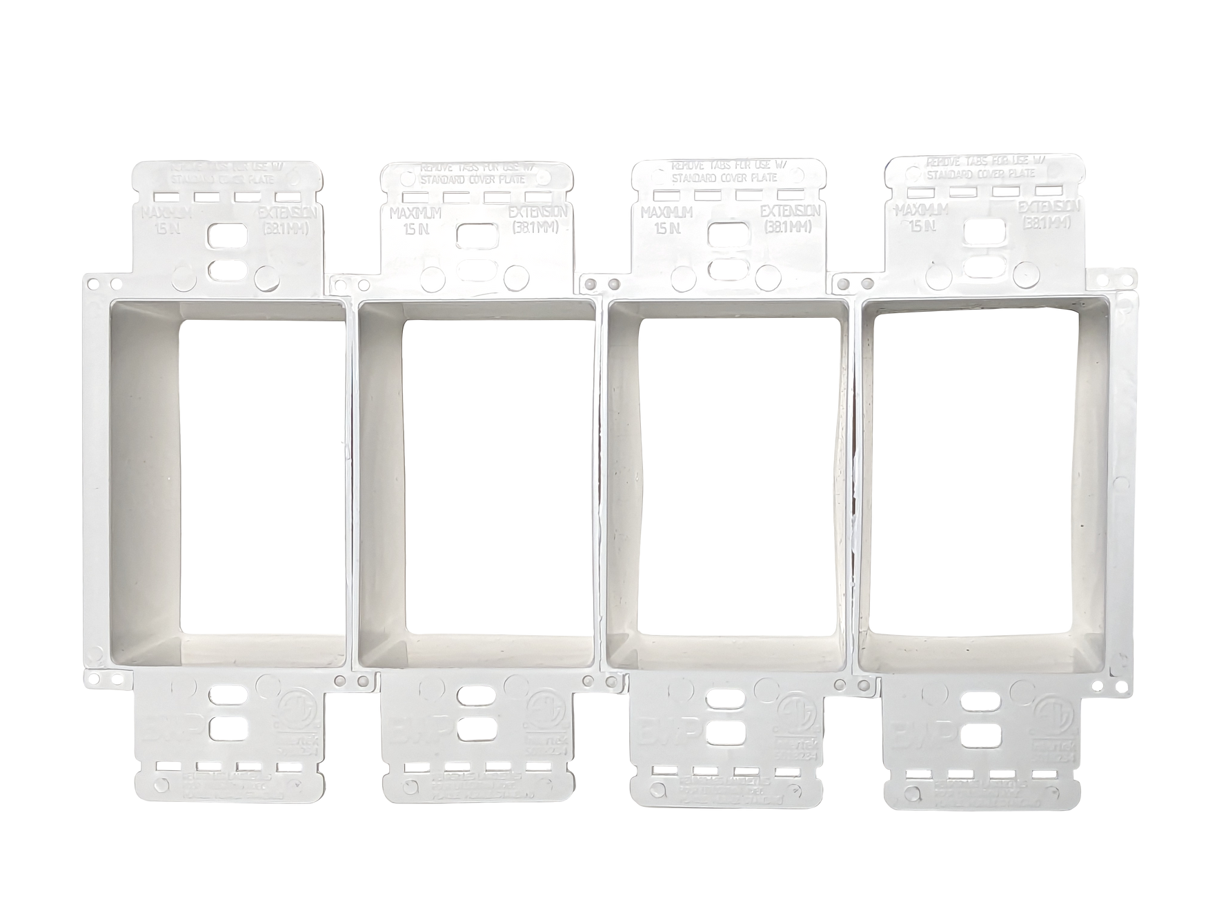 Rallonge de boîte de prise électrique - Rallonge de boîte de prise, rallonge de prise électrique pour boîtier électrique et interrupteurs de prise électrique, homologuée ETL - Blanc (paquet de 360) avec vis à tête plate 6-32