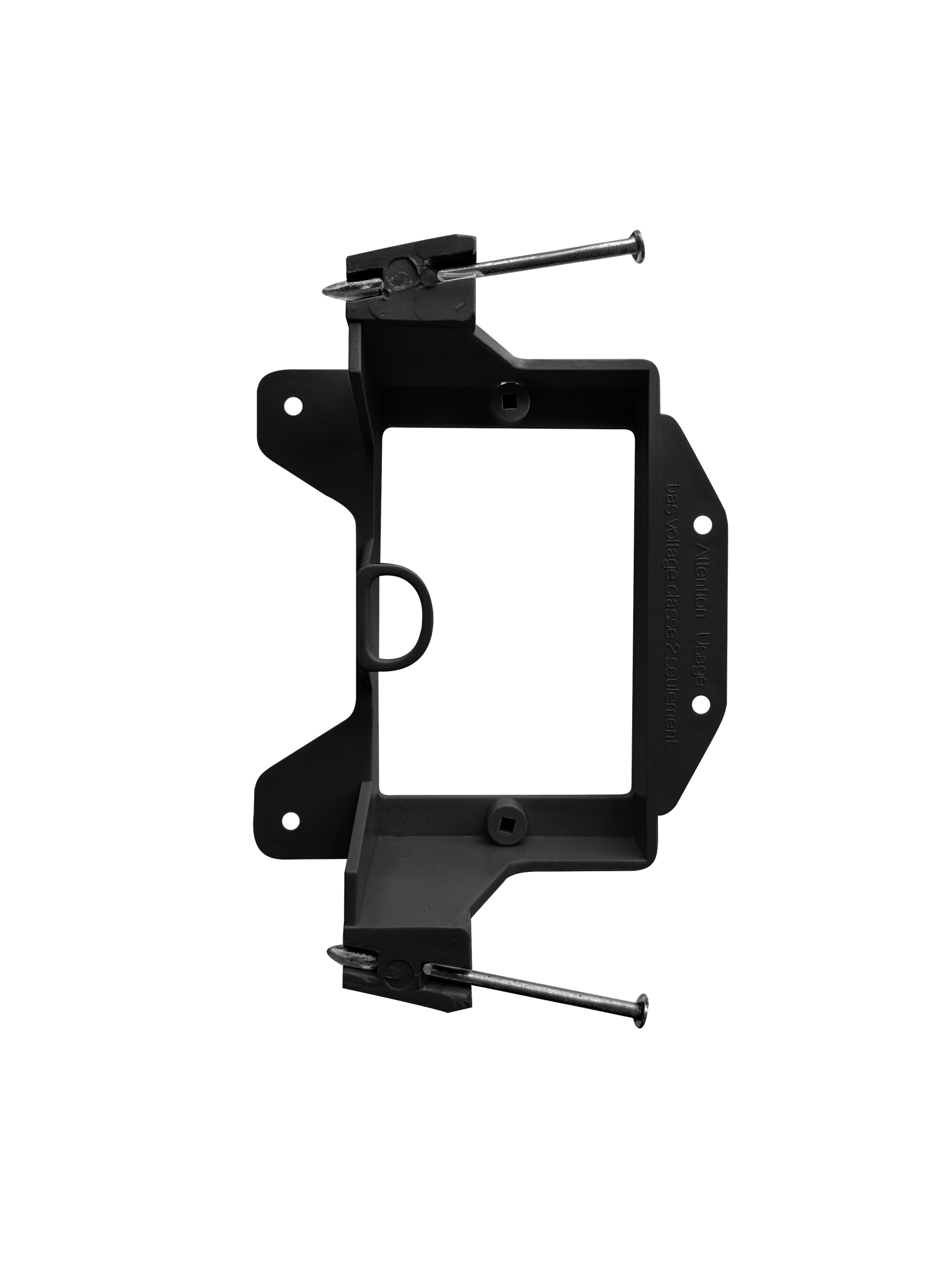 BestMounts - Low Voltage Nail-ON Mounting Bracket LVN1 1 Gang Multipurpose New Construction – (10 Pack, Black)