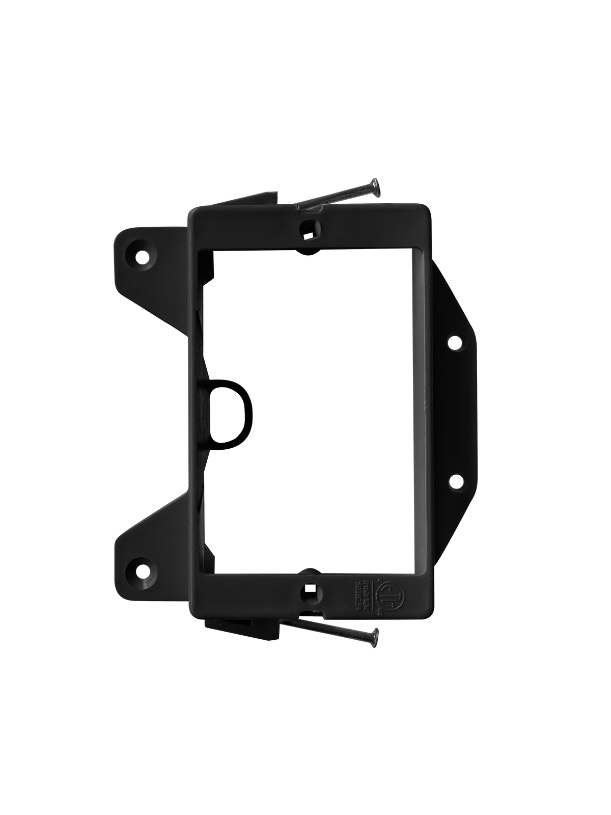 BestMounts - Low Voltage Nail-ON Mounting Bracket LVN1 1 Gang Multipurpose New Construction – (100 Pack, Black)