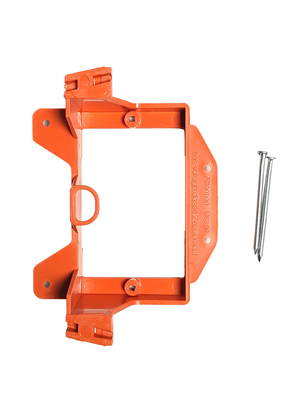 BestMounts - Low Voltage Nail-ON Mounting Bracket 1 Gang LVN1 Multipurpose New Construction – (100 Pack, Orange)