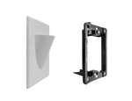 BestMounts Combo: Scoop (Outward) 1-Gang Cable Pass-Through Low Voltage Snap-On Wall Plate with Drywall Retrofit Mounting Bracket | BLVONS1