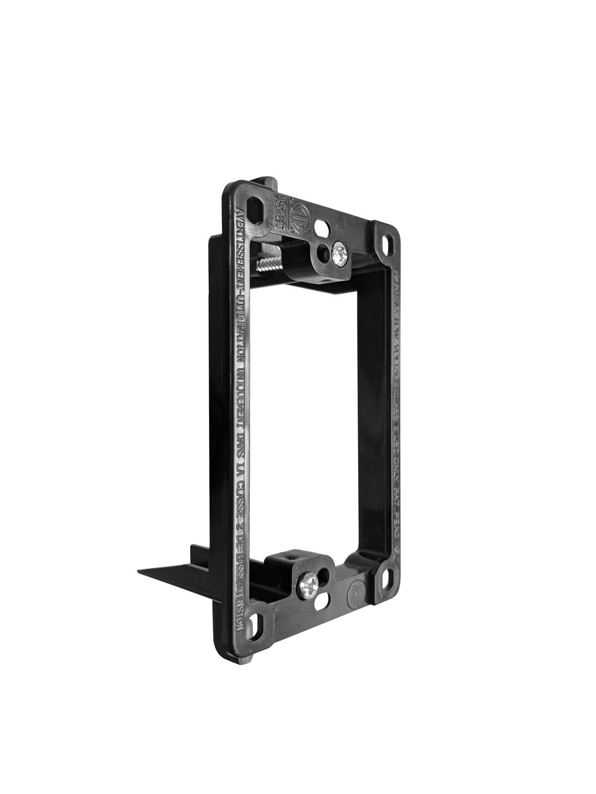 BestMounts Drywall Retrofit (Screw-On) 1-Gang Low Voltage Plastic Mounting Bracket | BLVP1