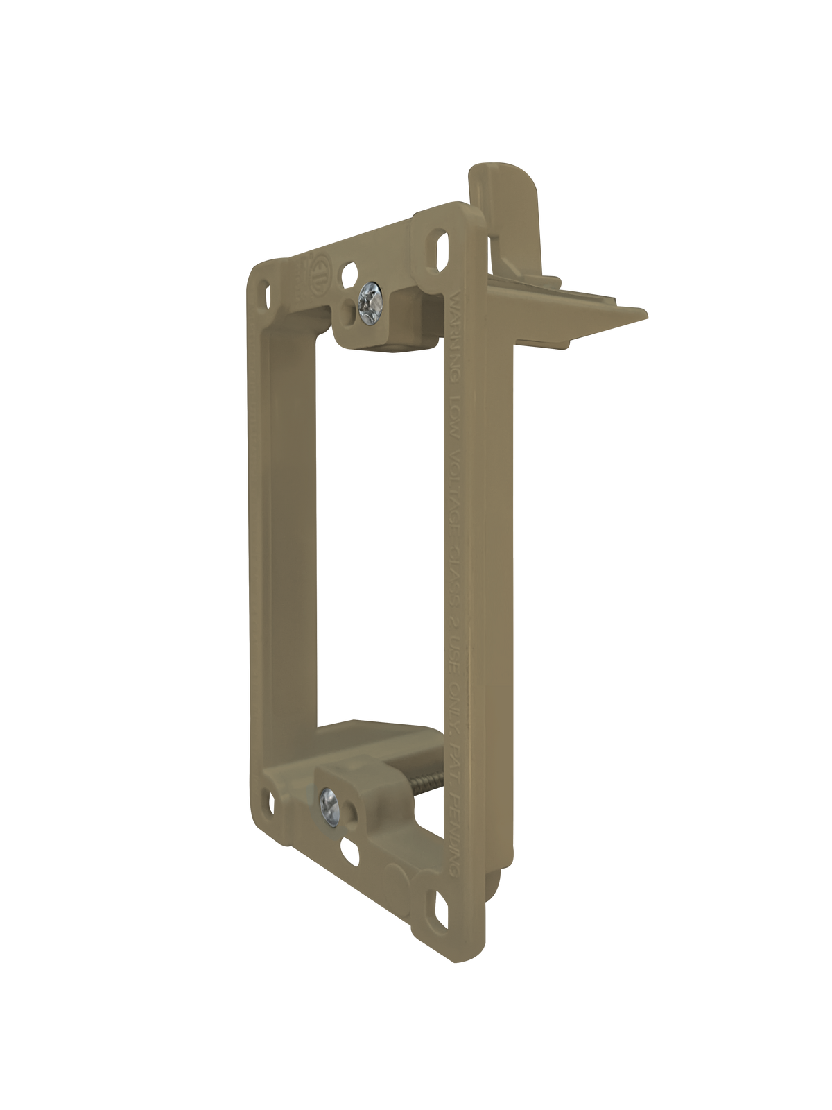 BestMounts Drywall Retrofit (Screw-On) 1-Gang Low Voltage Plastic Mounting Bracket | BLVP1