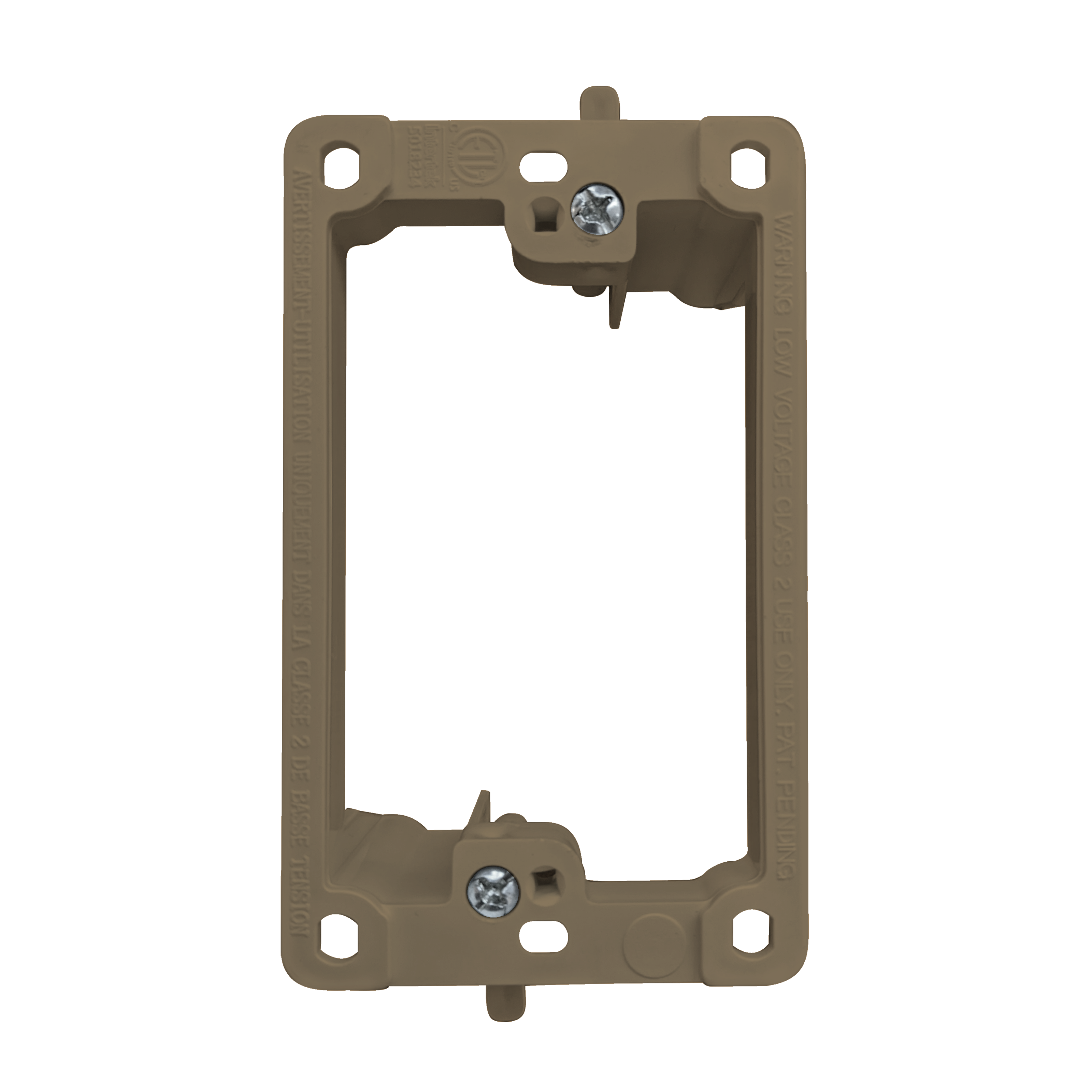 BestMounts Drywall Retrofit (Screw-On) 1-Gang Low Voltage Plastic Mounting Bracket | BLVP1