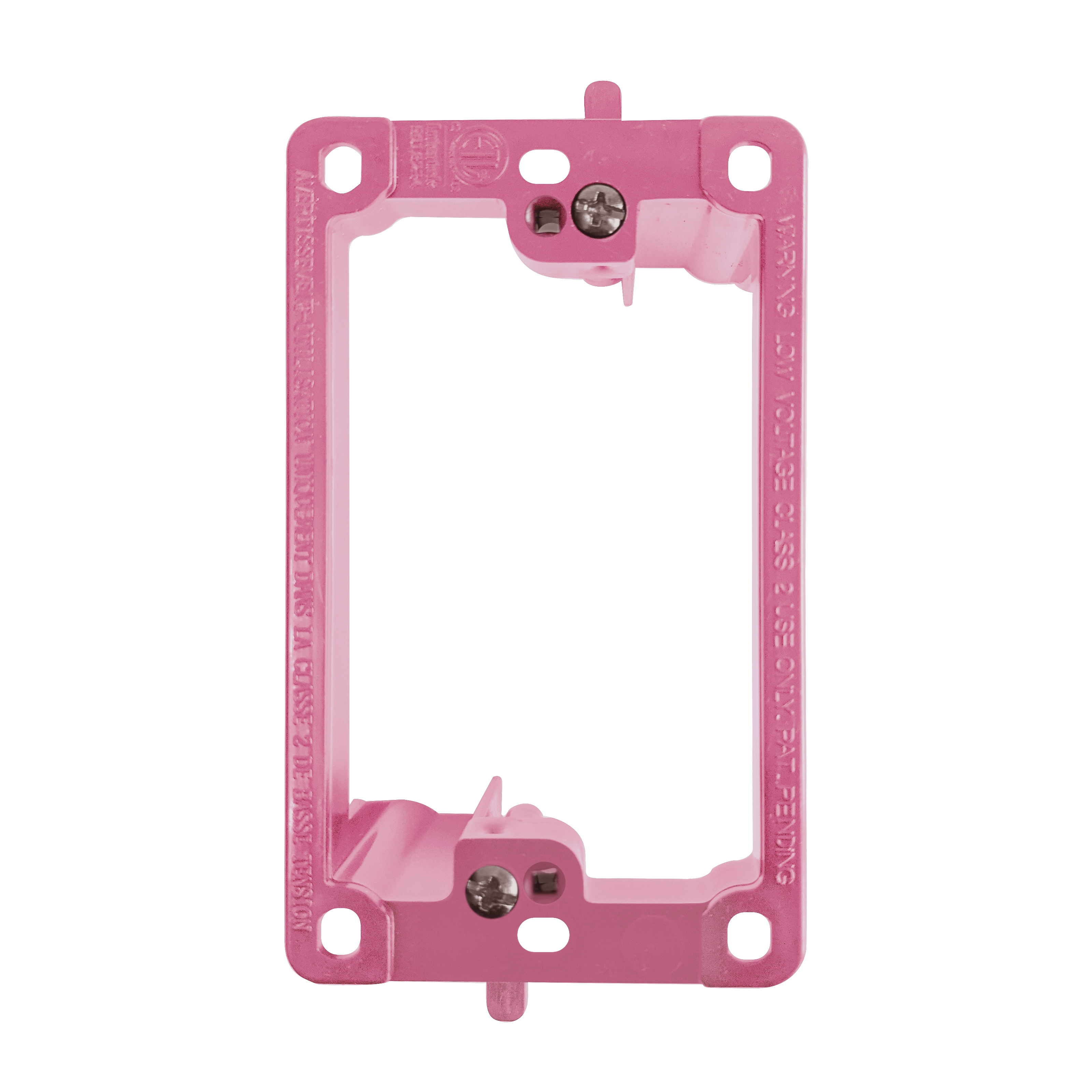 BestMounts Drywall Retrofit (Screw-On) 1-Gang Low Voltage Plastic Mounting Bracket | BLVP1