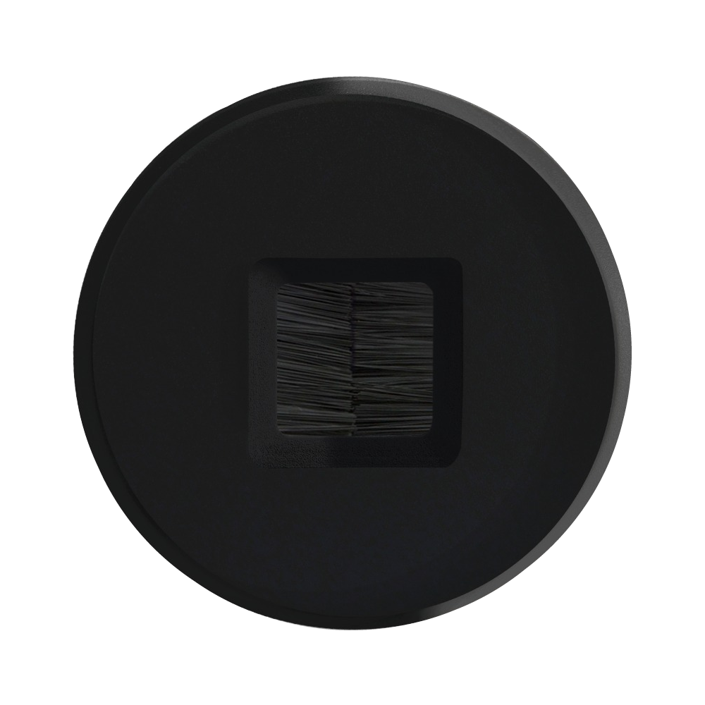 BestMounts Combo: Brush Round 1-Gang Cable Pass-Through Low Voltage Snap-On Wall Plate with Drywall Retrofit Mounting Bracket | BMROUNDBRS