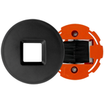 BestMounts Combo: Brush Round 1-Gang Cable Pass-Through Low Voltage Snap-On Wall Plate with Drywall Retrofit Mounting Bracket | BMROUNDBRS