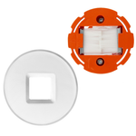 BestMounts Combo: Brush Round 1-Gang Cable Pass-Through Low Voltage Snap-On Wall Plate with Drywall Retrofit Mounting Bracket | BMROUNDBRS
