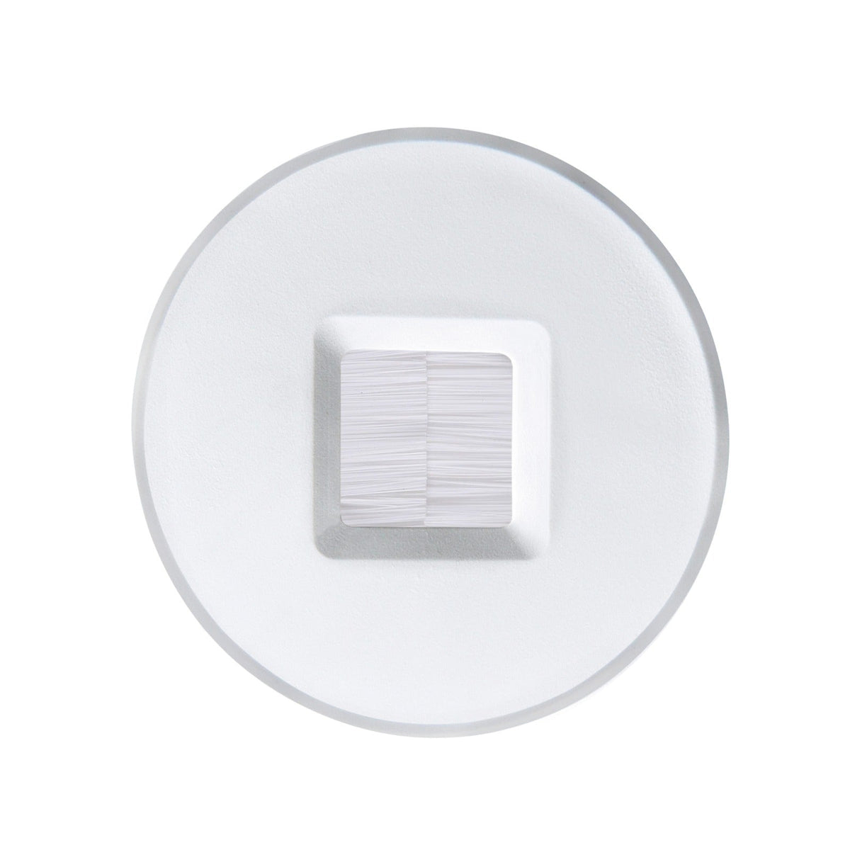 BestMounts Combo: Brush Round 1-Gang Cable Pass-Through Low Voltage Snap-On Wall Plate with Drywall Retrofit Mounting Bracket | BMROUNDBRS