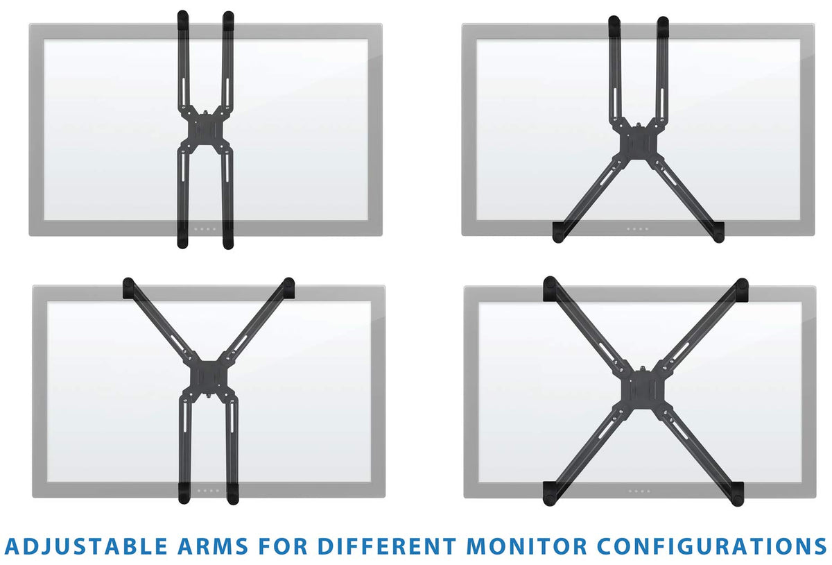 BestMounts VESA Adapter Mount Bracket Kit for Non VESA HP ACER Samsung Dell Asus Monitors 19 to 37 inch VESA 75x75 and VESA 100x100, Black (BNVKIT-15)
