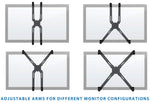 BestMounts VESA Adapter Mount Bracket Kit for Non VESA HP ACER Samsung Dell Asus Monitors 19 to 37 inch VESA 75x75 and VESA 100x100, Black (BNVKIT-15)