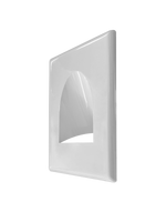 BestMounts In Wall Cable Management 1-Gang Recessed Snap ON Low Voltage Cable Plate with Mounting Bracket ETL Listed  (1-Pack, White)