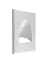 BestMounts In Wall Cable Management 1-Gang Recessed Snap ON Low Voltage Cable Plate with Mounting Bracket ETL Listed  (1-Pack, White)