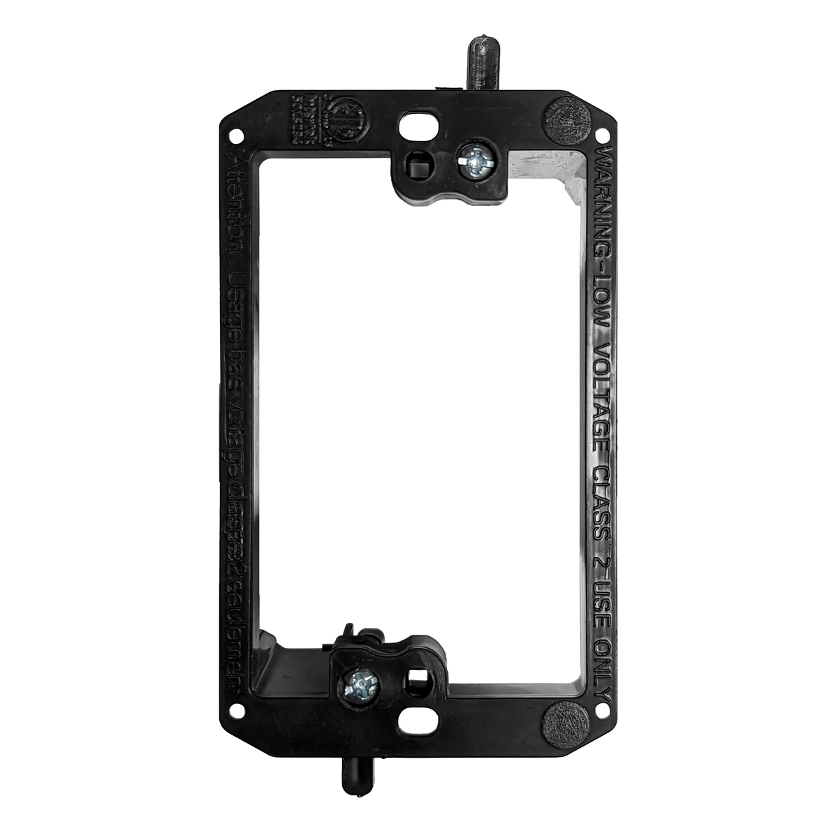 BestMounts Drywall Retrofit (Screw-On) 1-Gang Low Voltage Plastic Mounting Bracket | BVMLV1