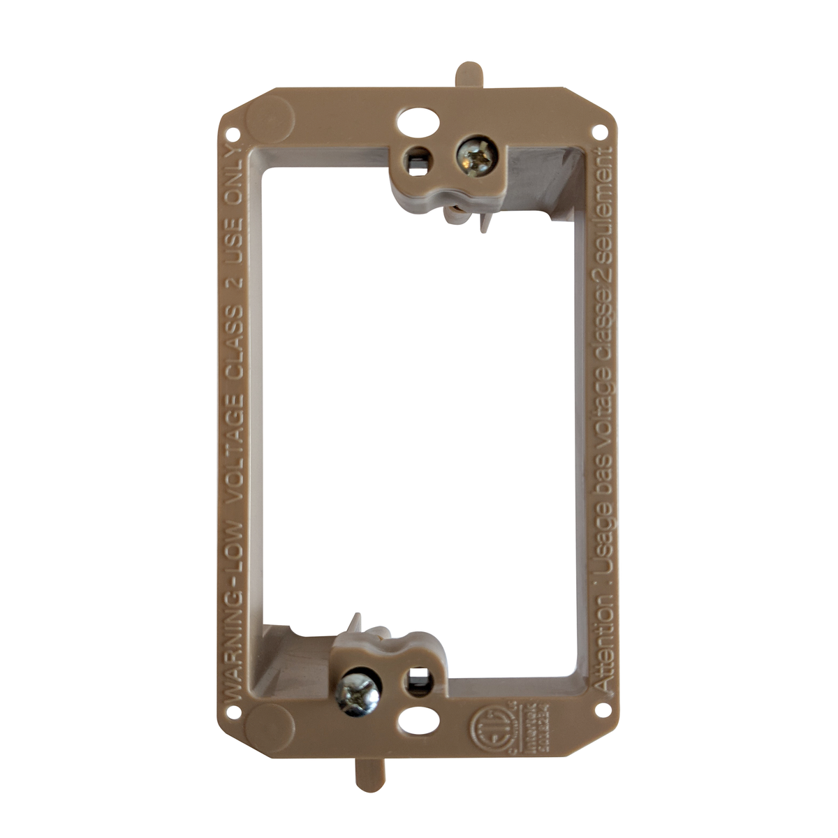BestMounts Drywall Retrofit (Screw-On) 1-Gang Low Voltage Plastic Mounting Bracket | BVMLV1