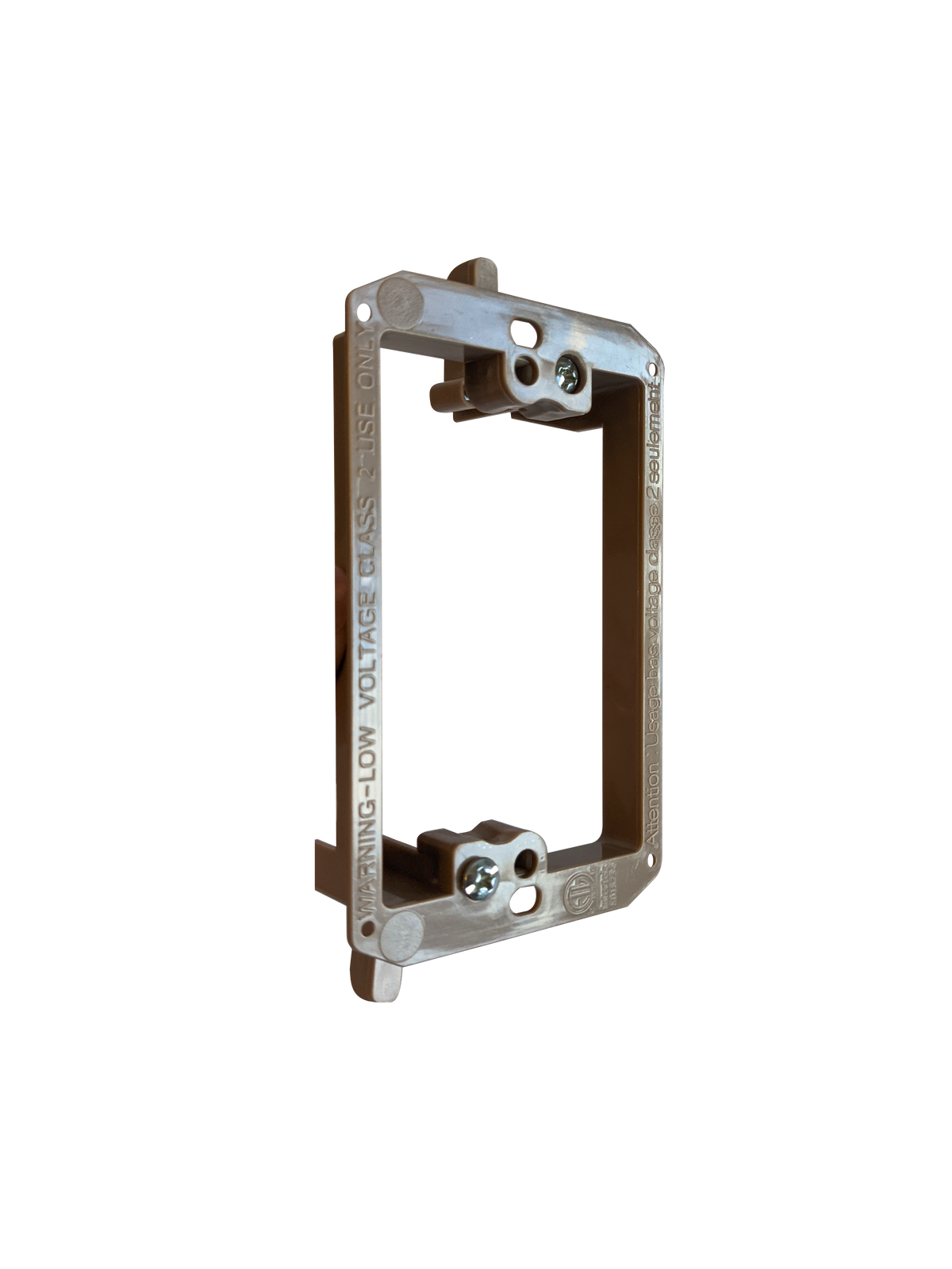 BestMounts Drywall Retrofit (Screw-On) 1-Gang Low Voltage Plastic Mounting Bracket | BVMLV1