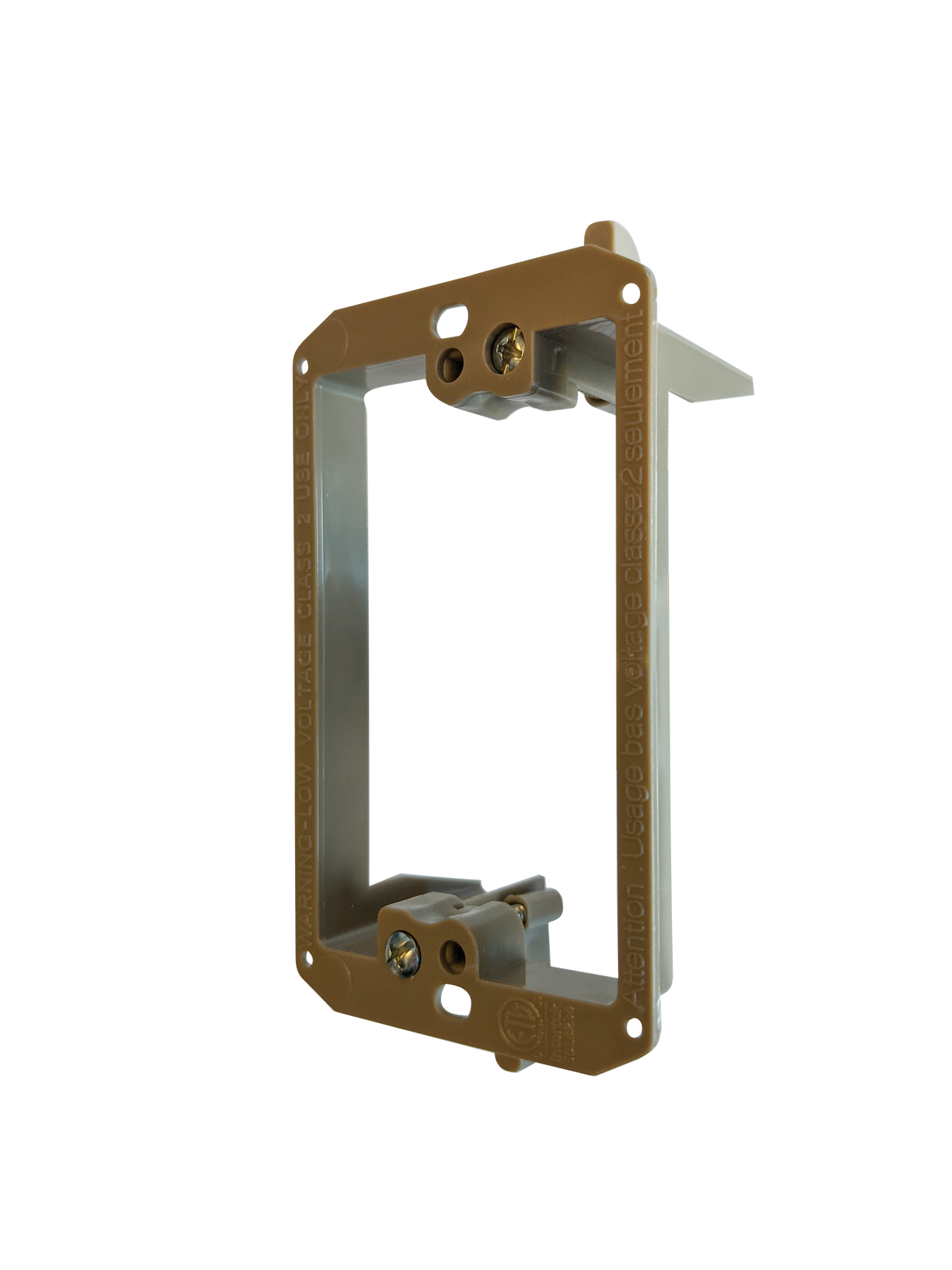 BestMounts Drywall Retrofit (Screw-On) 1-Gang Low Voltage Plastic Mounting Bracket | BVMLV1