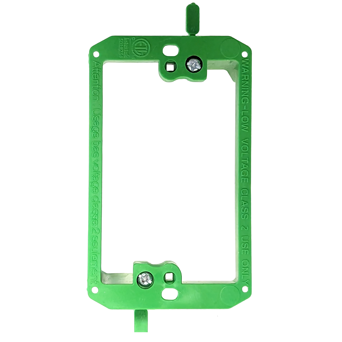 BestMounts Drywall Retrofit (Screw-On) 1-Gang Low Voltage Plastic Mounting Bracket | BVMLV1