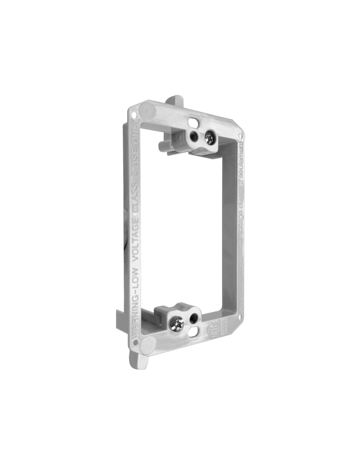 BestMounts Drywall Retrofit (Screw-On) 1-Gang Low Voltage Plastic Mounting Bracket | BVMLV1