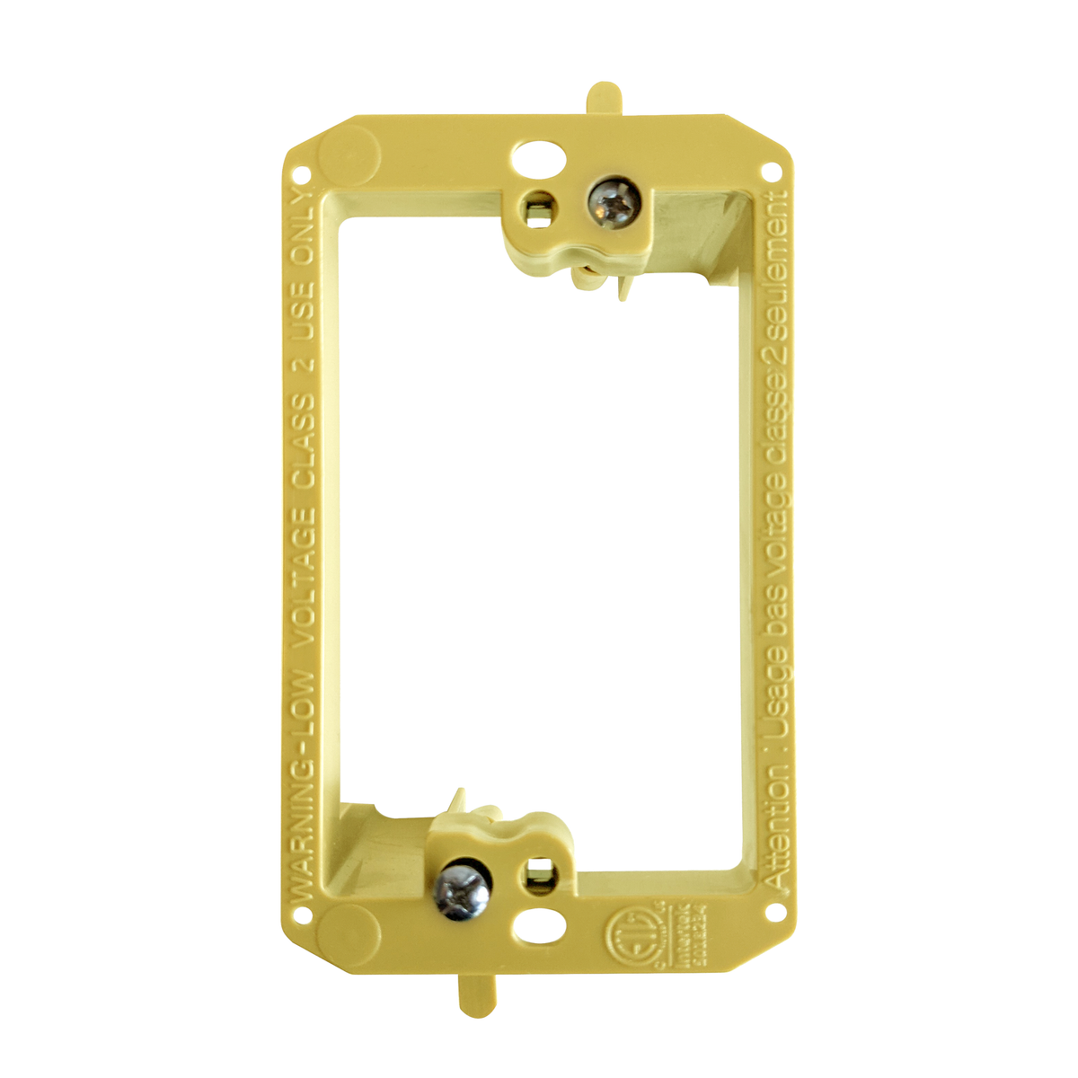 BestMounts Drywall Retrofit (Screw-On) 1-Gang Low Voltage Plastic Mounting Bracket | BVMLV1