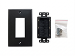 BestMounts Brush Decorator 1-Gang Cable Pass-Through Low Voltage Wall Plate | BWPBRUSH1