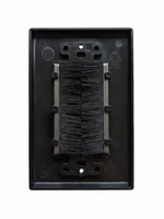 BestMounts Brush Decorator 1-Gang Cable Pass-Through Low Voltage Wall Plate | BWPBRUSH1